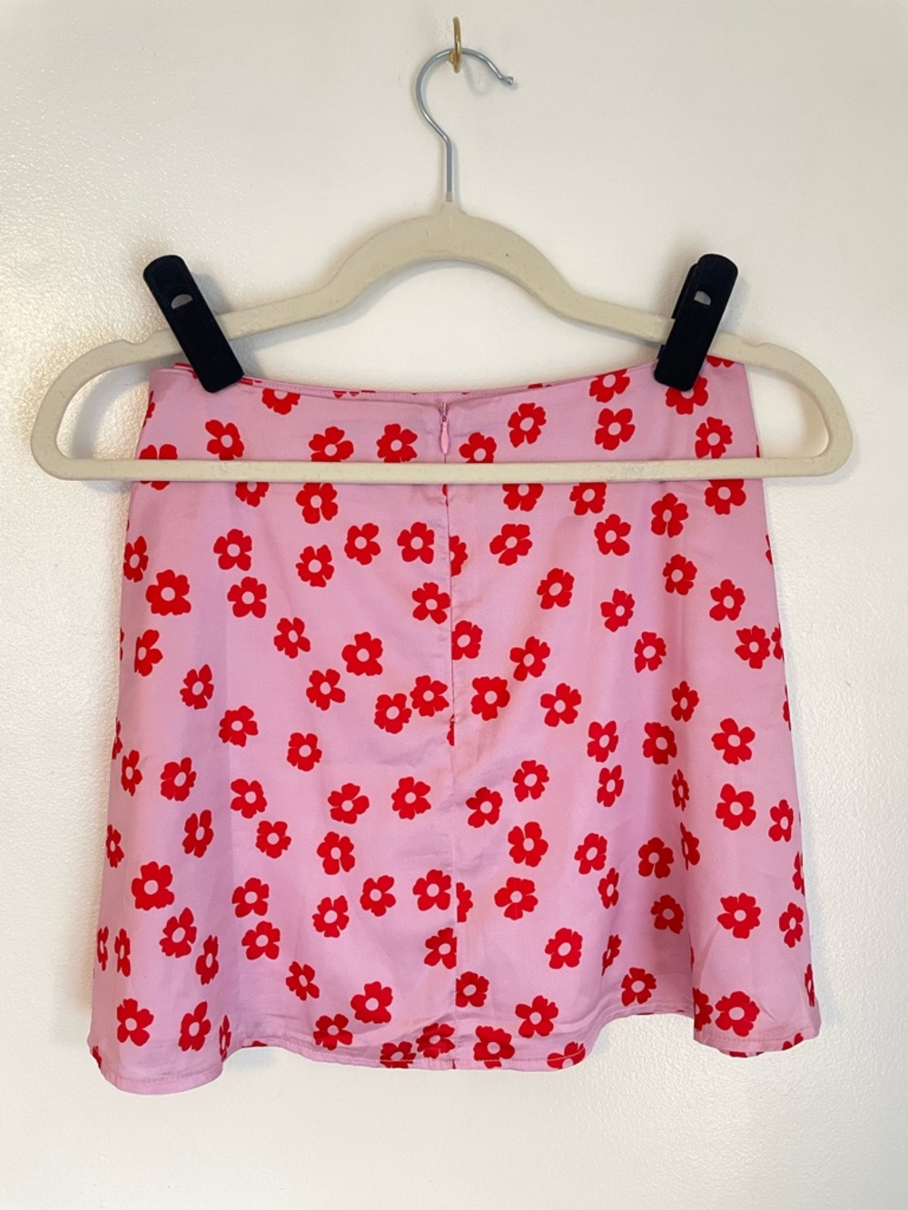 PRINCESS POLLY pink and red flower mini skirt size 4 - Picture 2 of 3